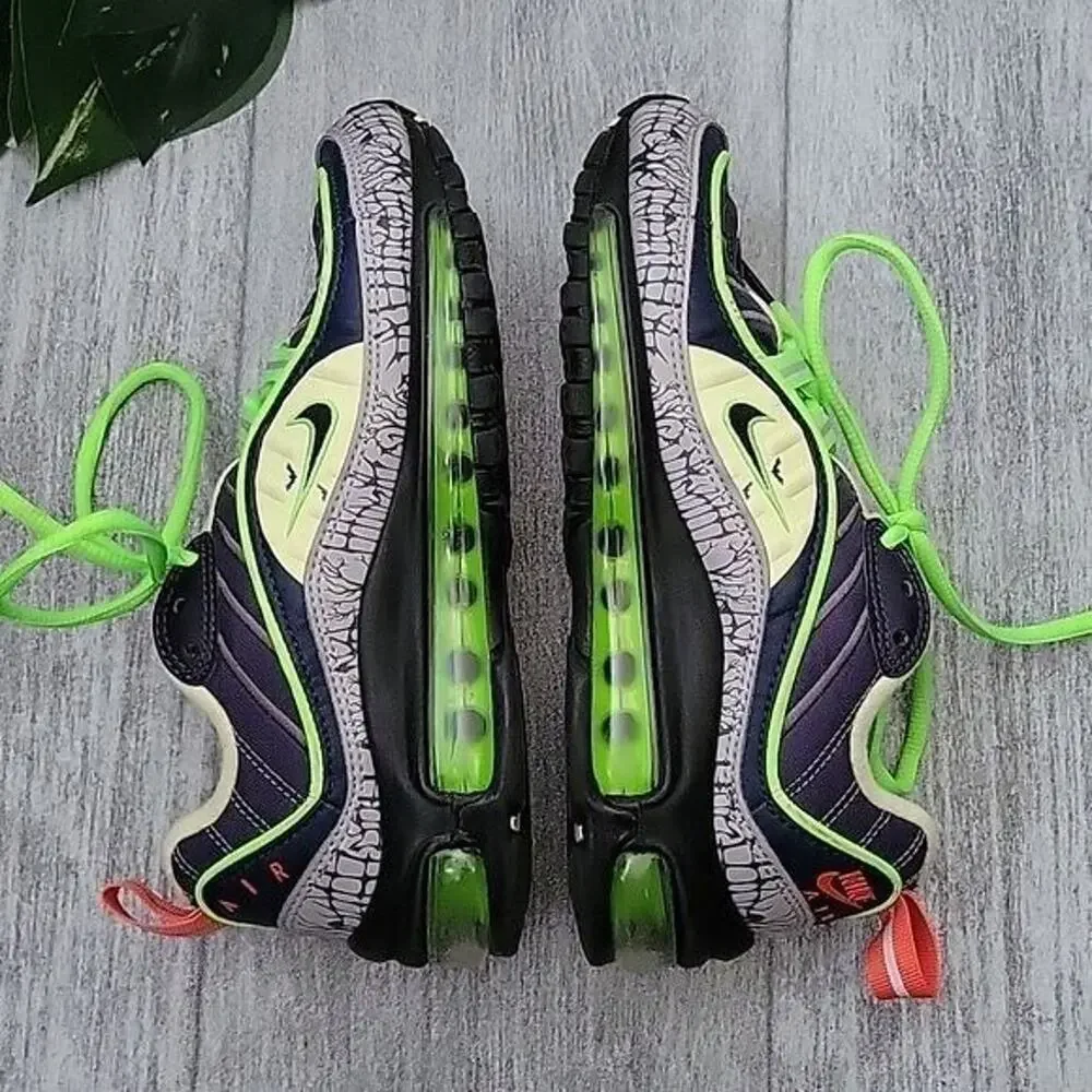 Nike Air Max 98 GS Halloween 2019 Limited Edition Lace Up Sneakers 3.5Y